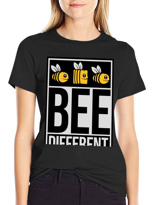 Bee Different Graphic Tee - Black Cotton T-Shirt