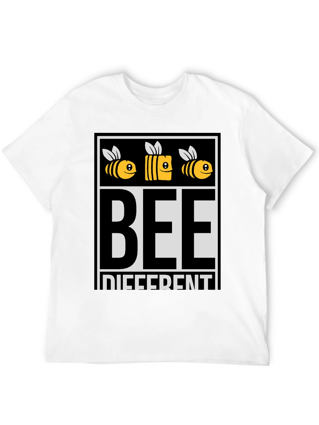 Bee Different Graphic Tee - Black Cotton T-Shirt