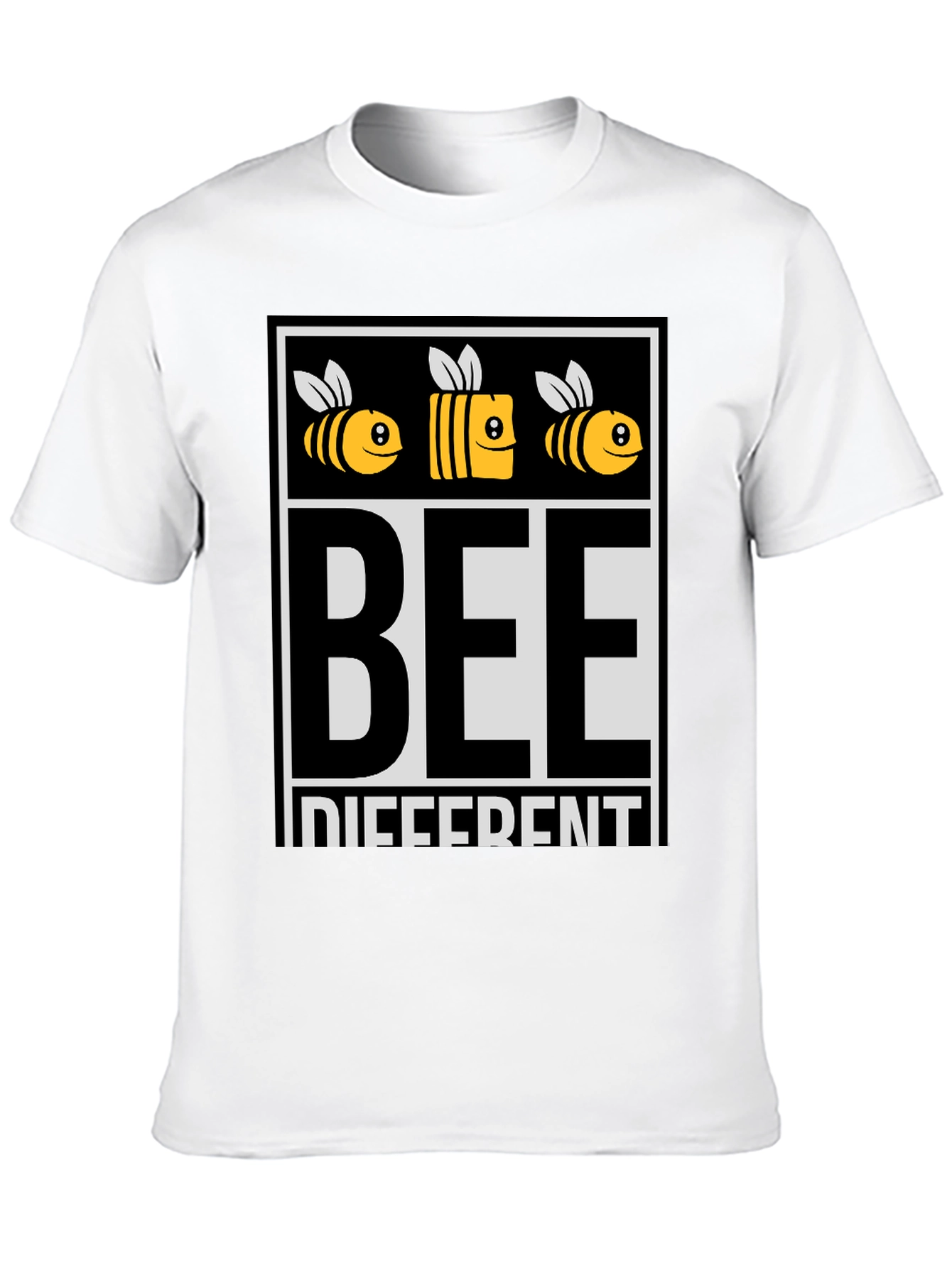 Bee Different Graphic Tee - Black Cotton T-Shirt
