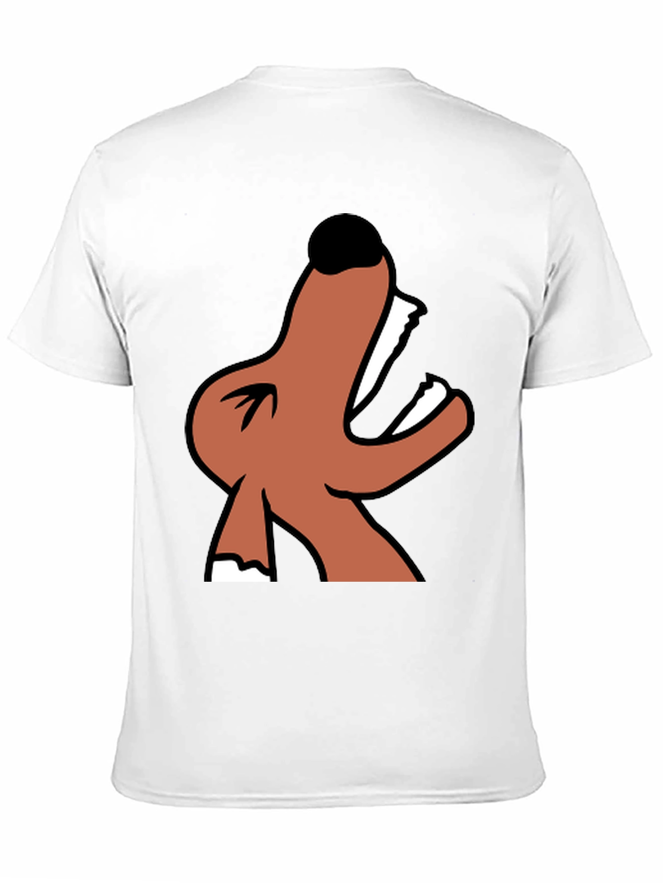 Cartoon Dog Graphic Black T-Shirt