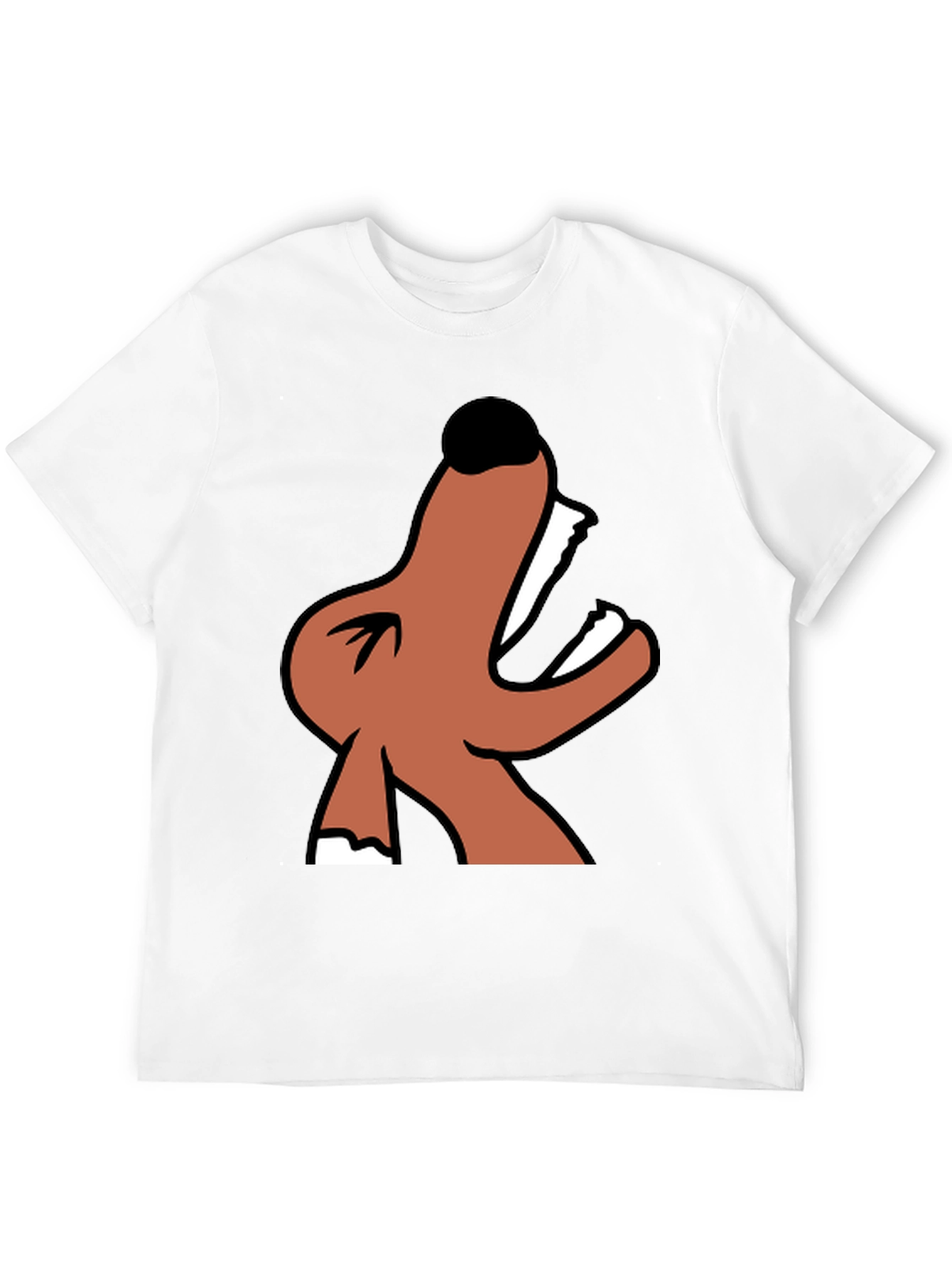Cartoon Dog Graphic Black T-Shirt