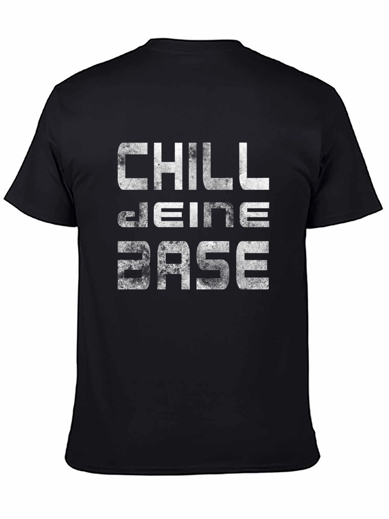 Chill Deine Base Mens Black Graphic T-Shirt