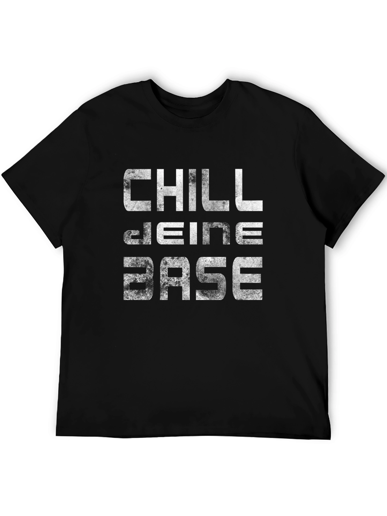 Chill Deine Base Mens Black Graphic T-Shirt