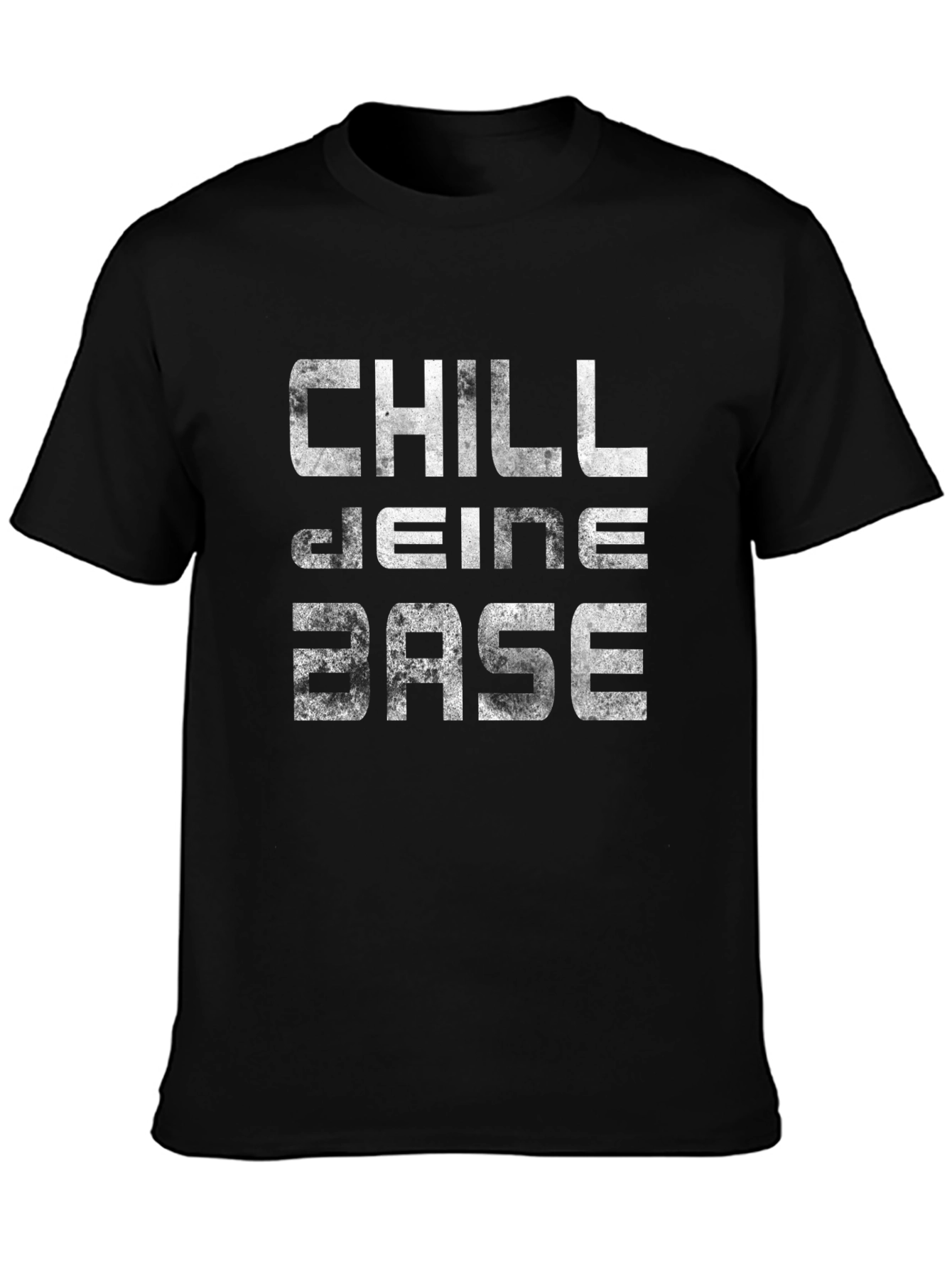 Chill Deine Base Mens Black Graphic T-Shirt