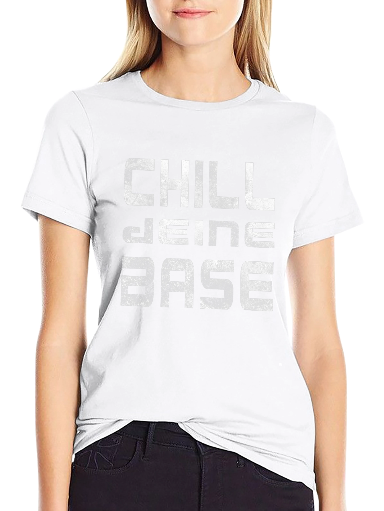 Chill Deine Base Mens Black Graphic T-Shirt