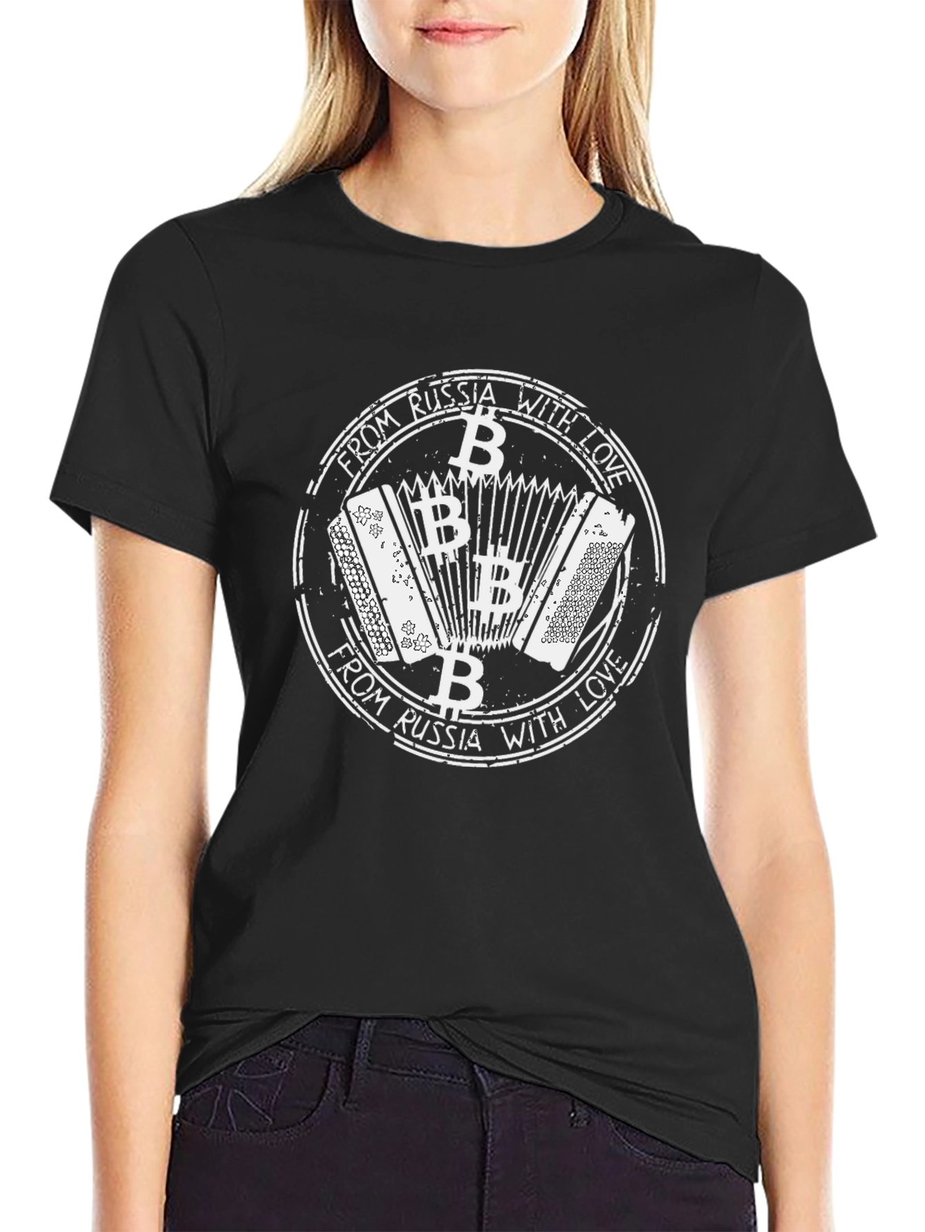 Russian Accordion Bitcoin T-Shirt