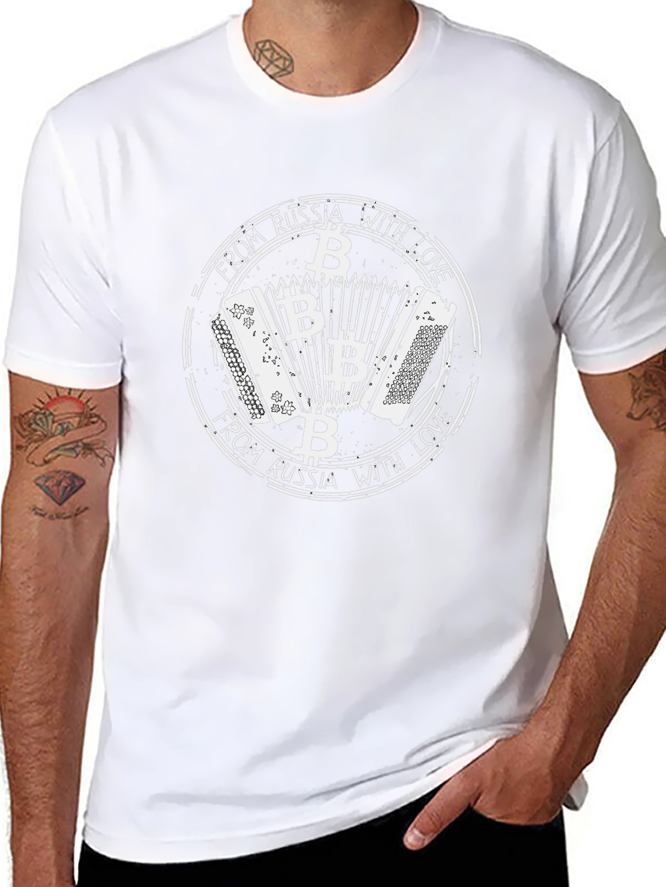Russian Accordion Bitcoin T-Shirt