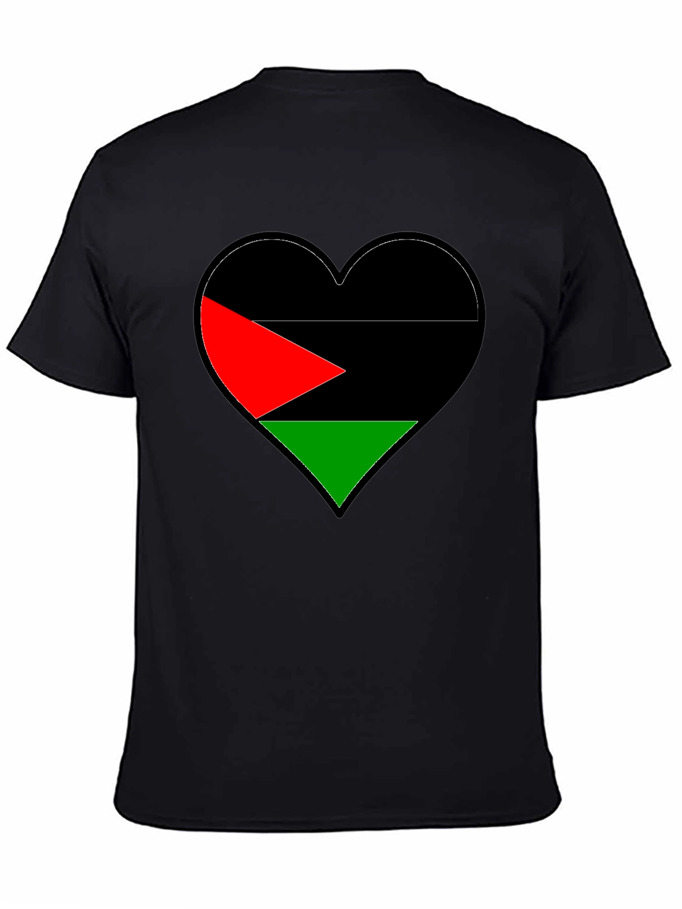 Palestine Flag Heart Graphic T-Shirt