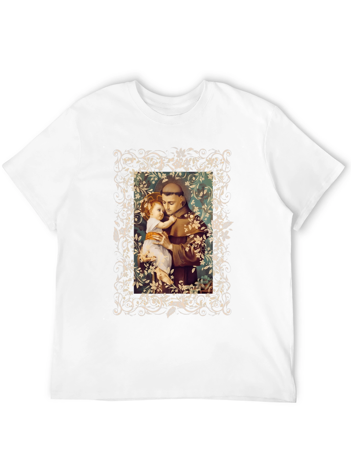 St. Anthony and Child Graphic Tee - Black