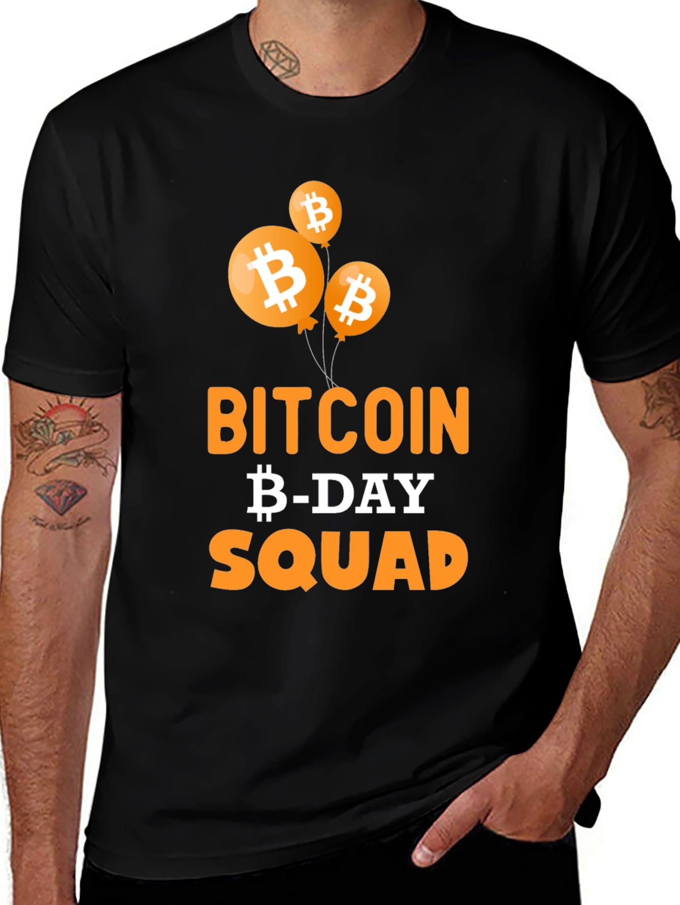 Bitcoin Birthday Squad Black T-Shirt
