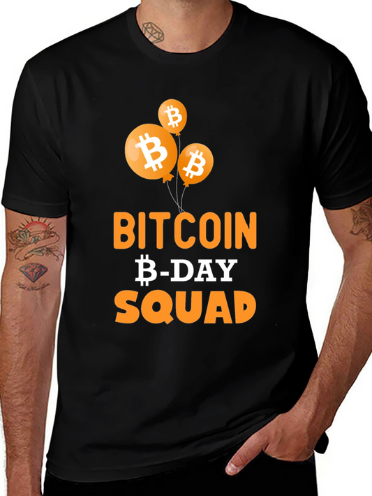 Bitcoin Birthday Squad Black T-Shirt