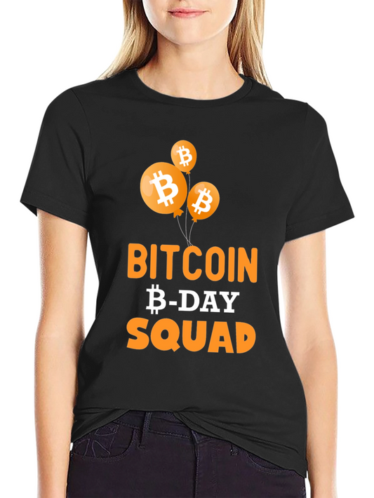 Bitcoin Birthday Squad Black T-Shirt