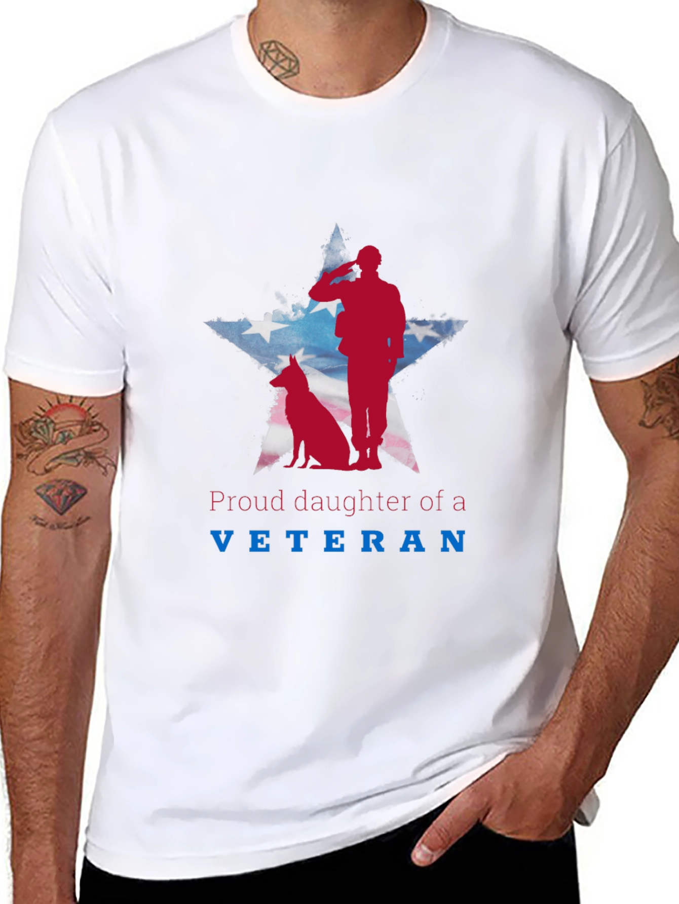 Proud Daughter of a Veteran Patriotic Tee