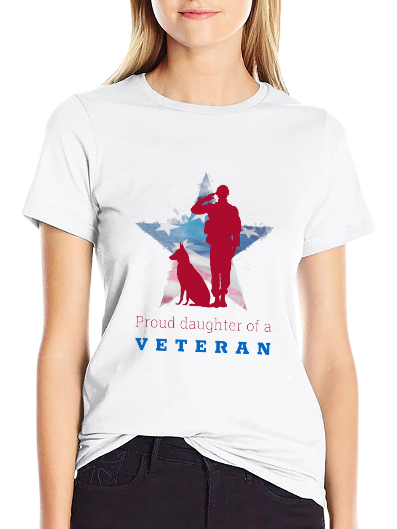 Proud Daughter of a Veteran Patriotic Tee