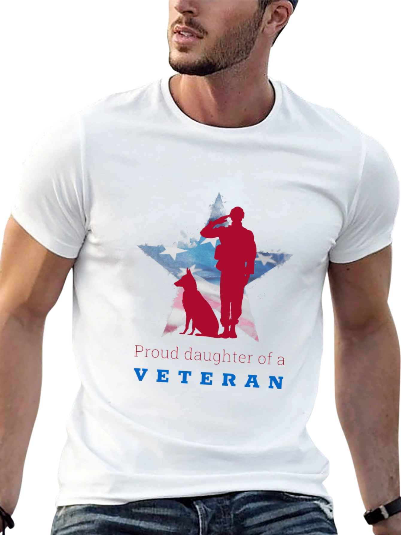 Proud Daughter of a Veteran Patriotic Tee