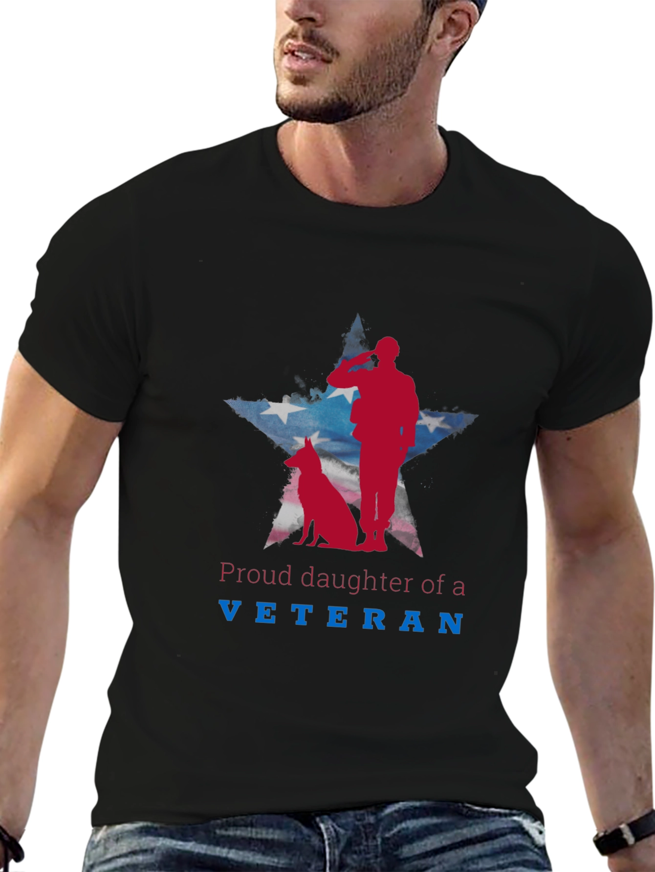 Proud Daughter of a Veteran Patriotic Tee