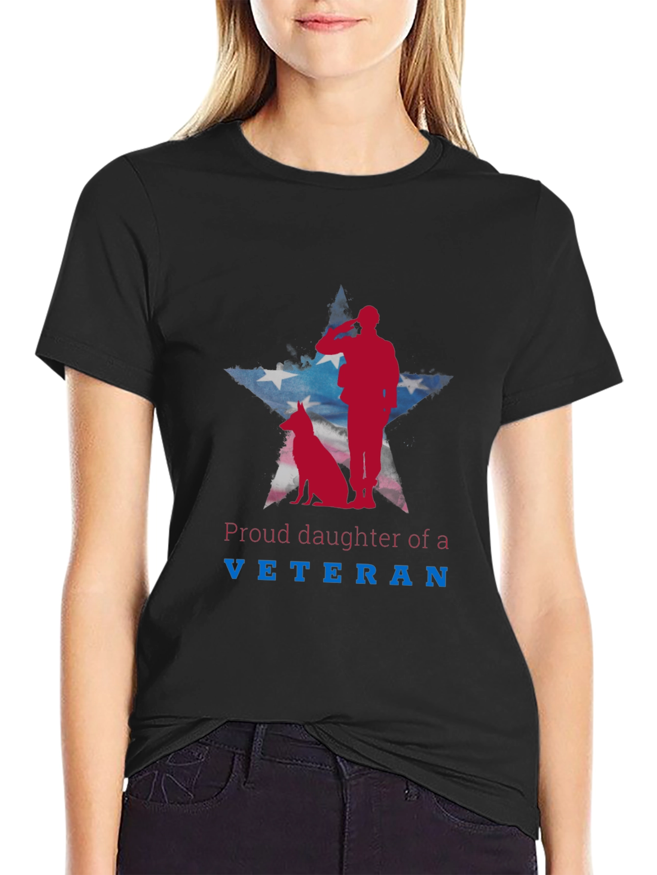Proud Daughter of a Veteran Patriotic Tee