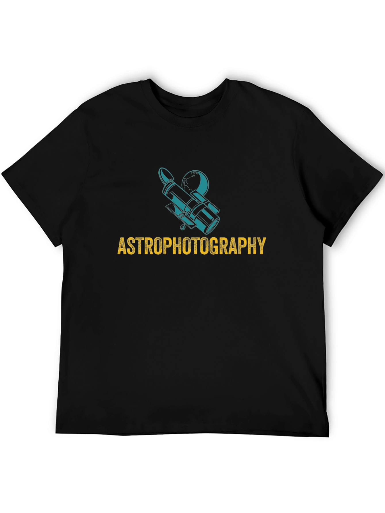 Astrophotography Graphic Tee - Black Cotton Shirt