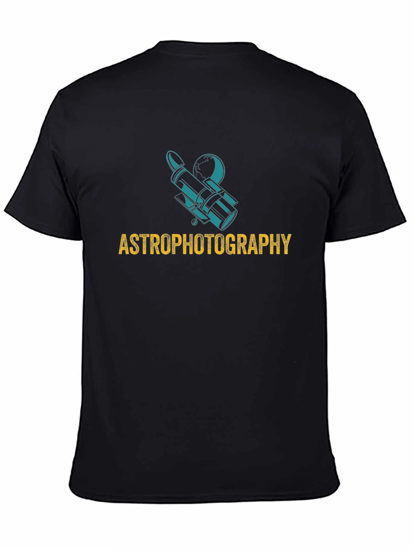 Astrophotography Graphic Tee - Black Cotton Shirt