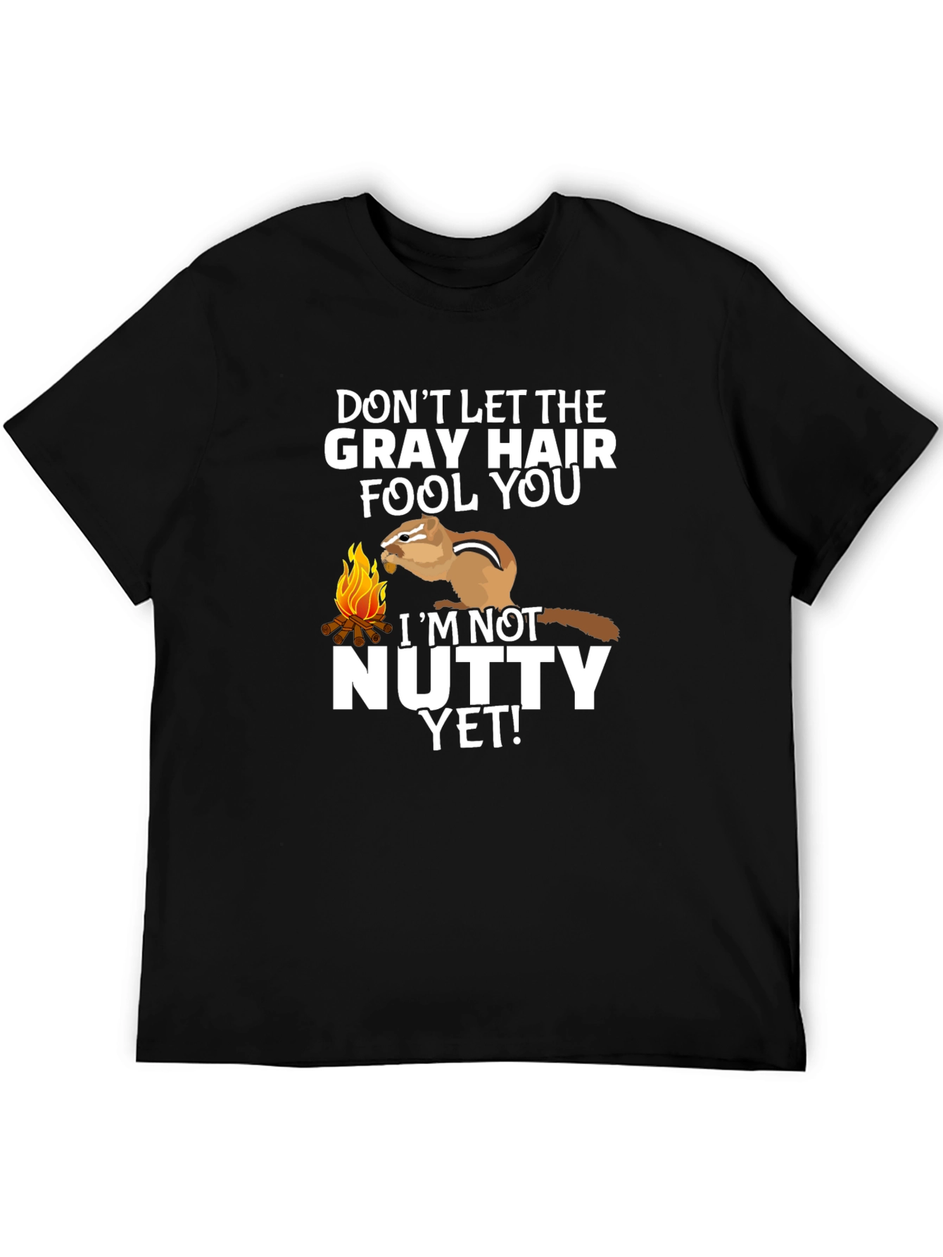 Gray Hair Nutty Chipmunk Graphic Tee