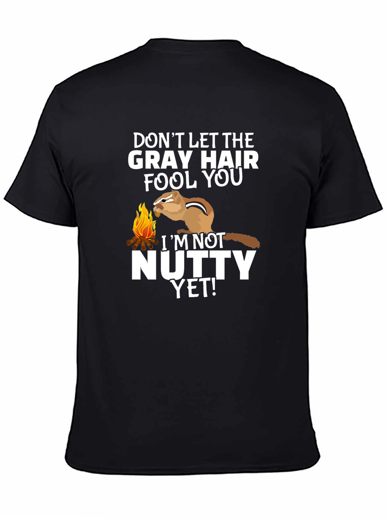 Gray Hair Nutty Chipmunk Graphic Tee