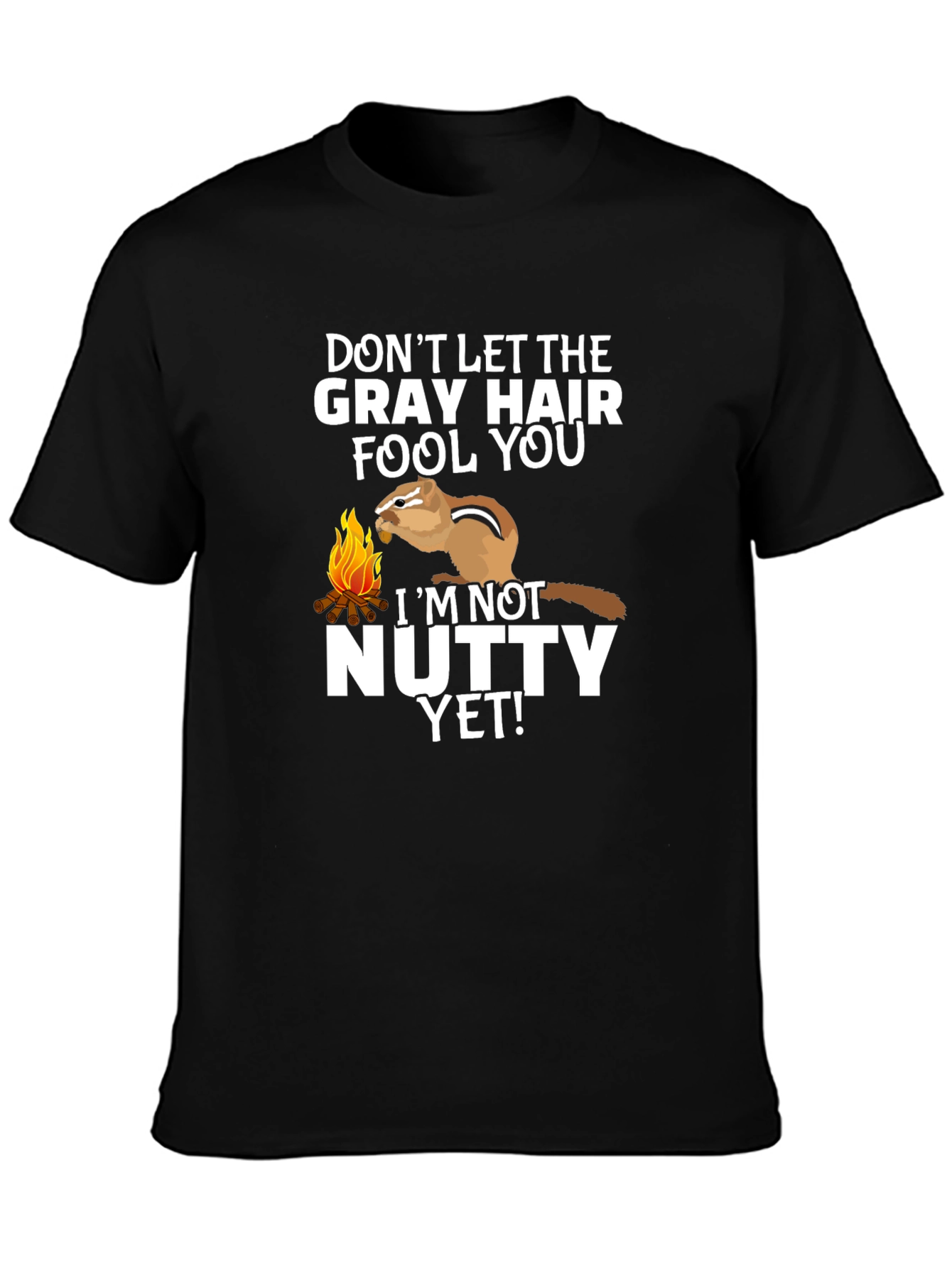Gray Hair Nutty Chipmunk Graphic Tee