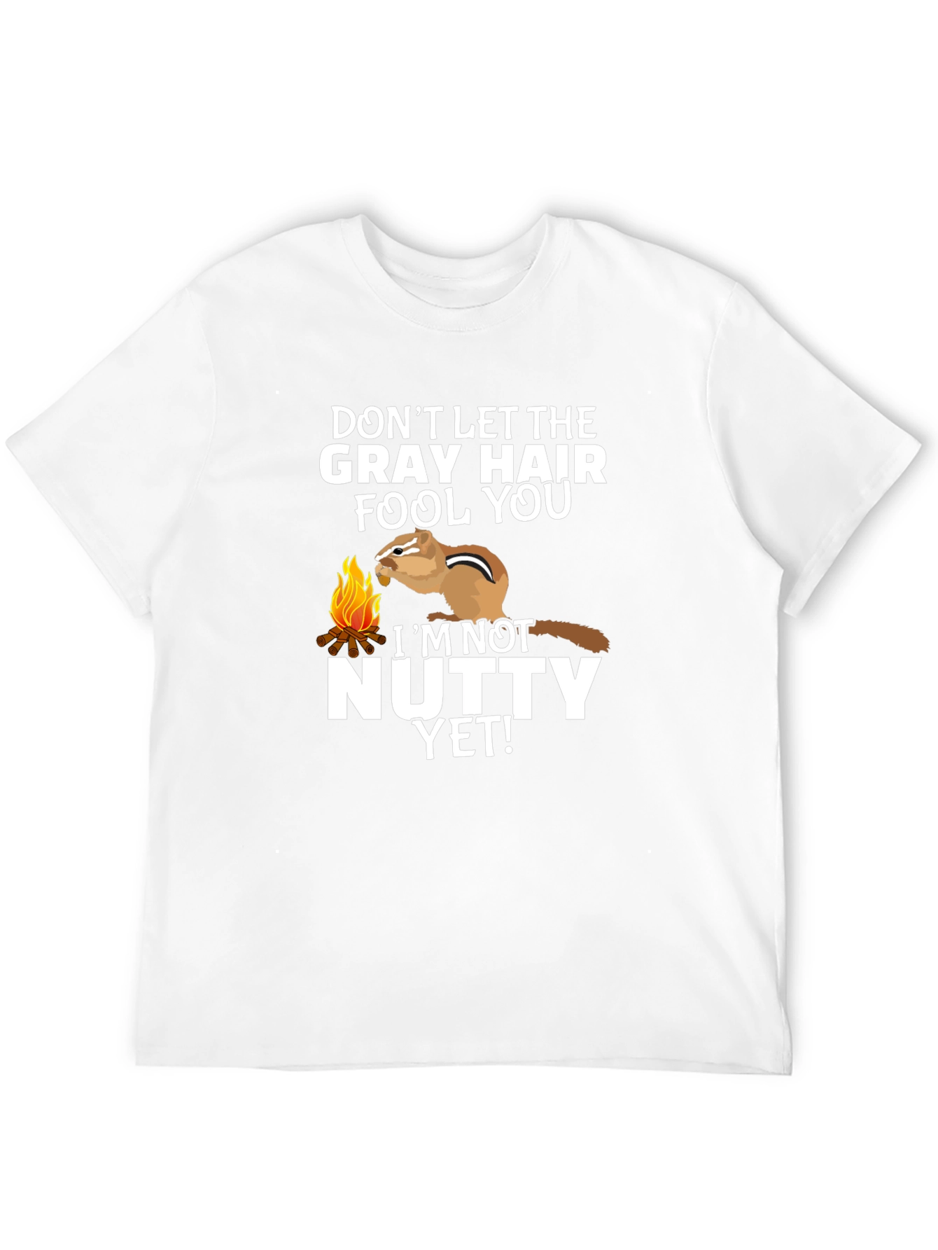 Gray Hair Nutty Chipmunk Graphic Tee