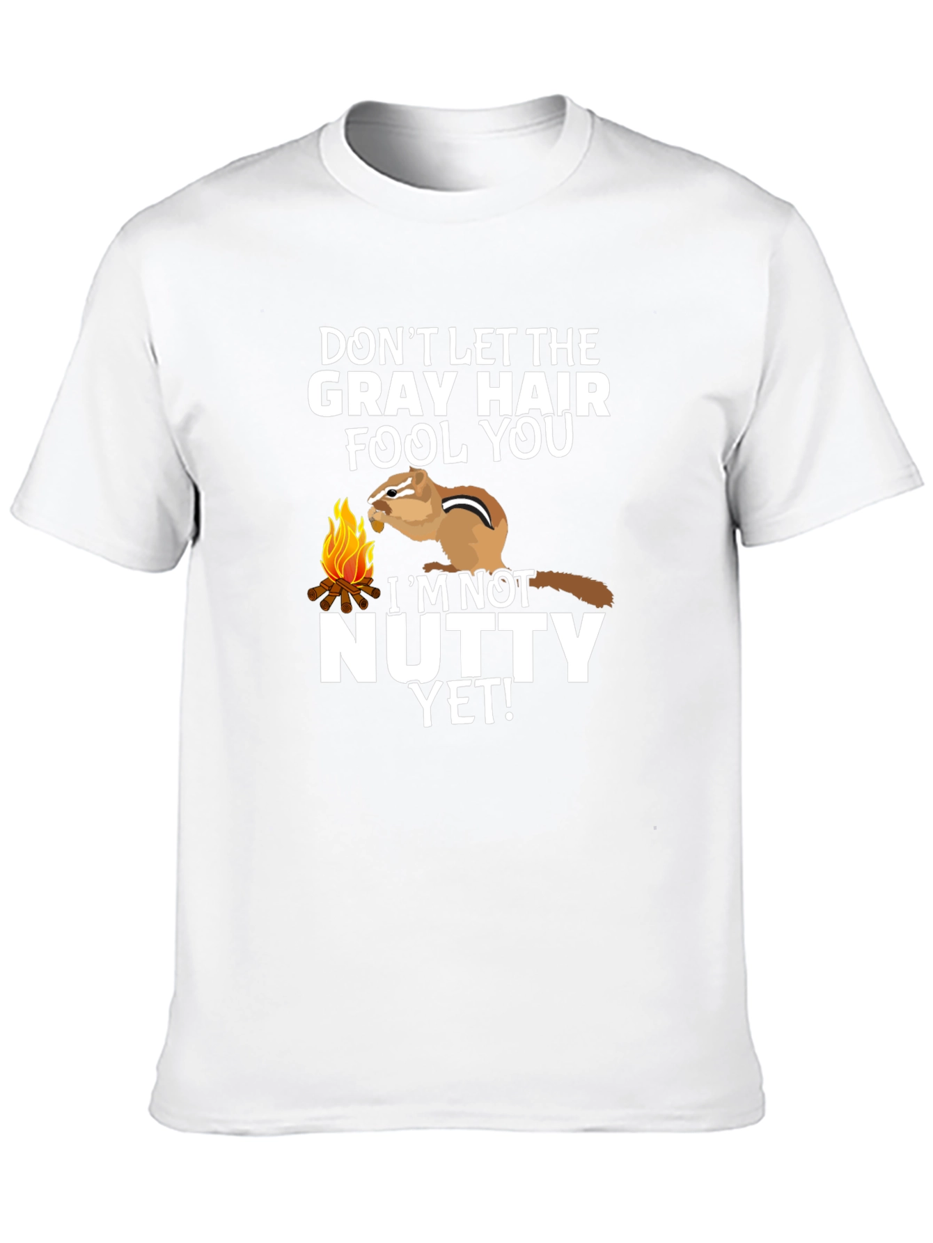 Gray Hair Nutty Chipmunk Graphic Tee