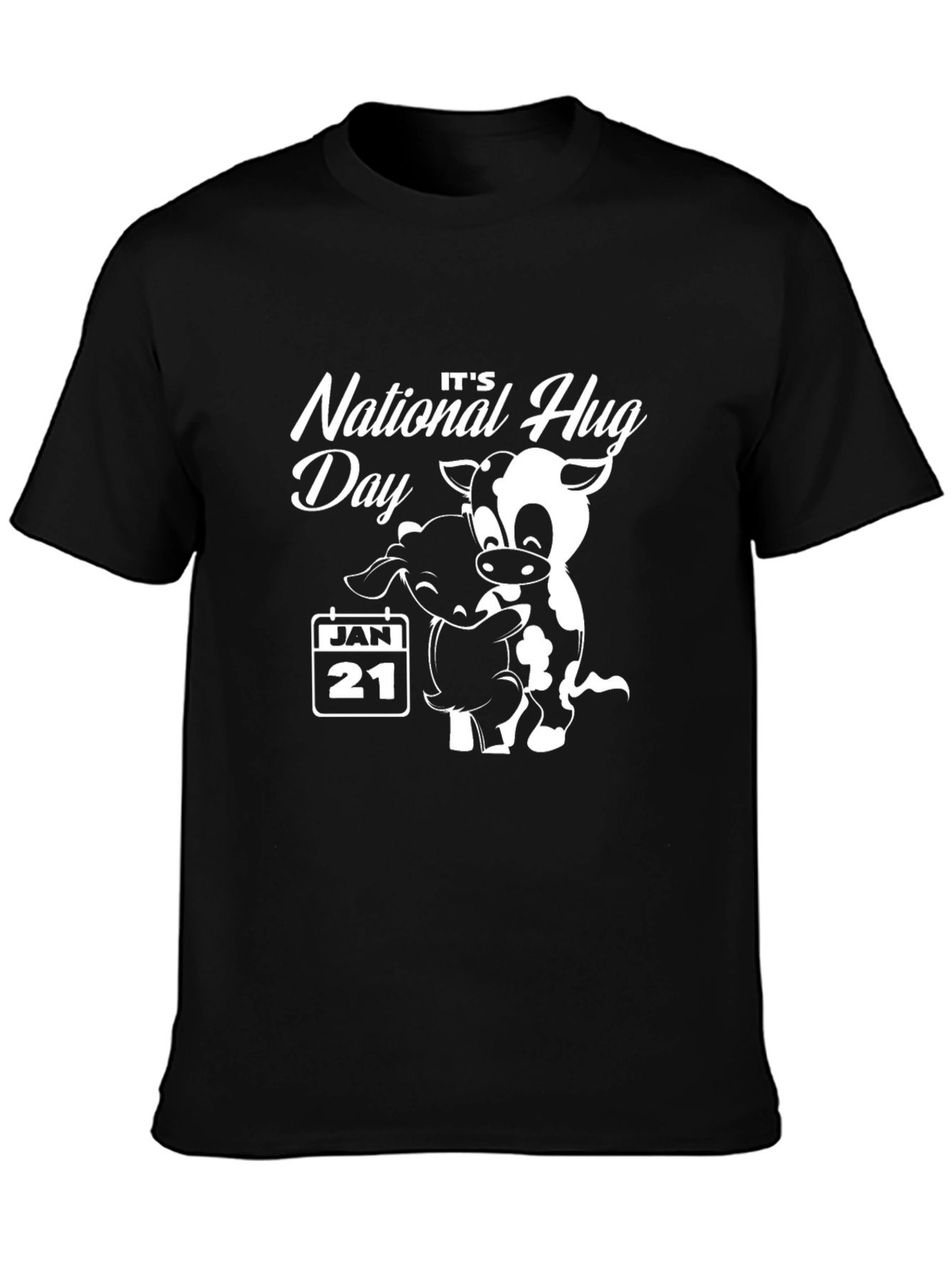National Hug Day Shirt January 21 Cow & Sheep