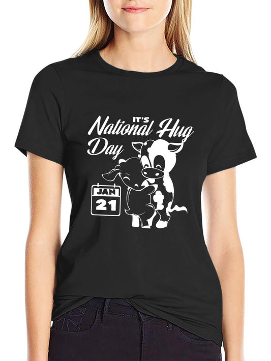 National Hug Day Shirt January 21 Cow & Sheep