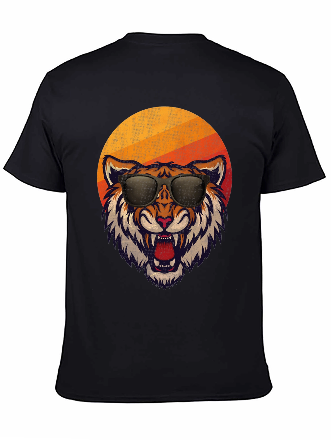Cool Tiger Retro Style Graphic Tee