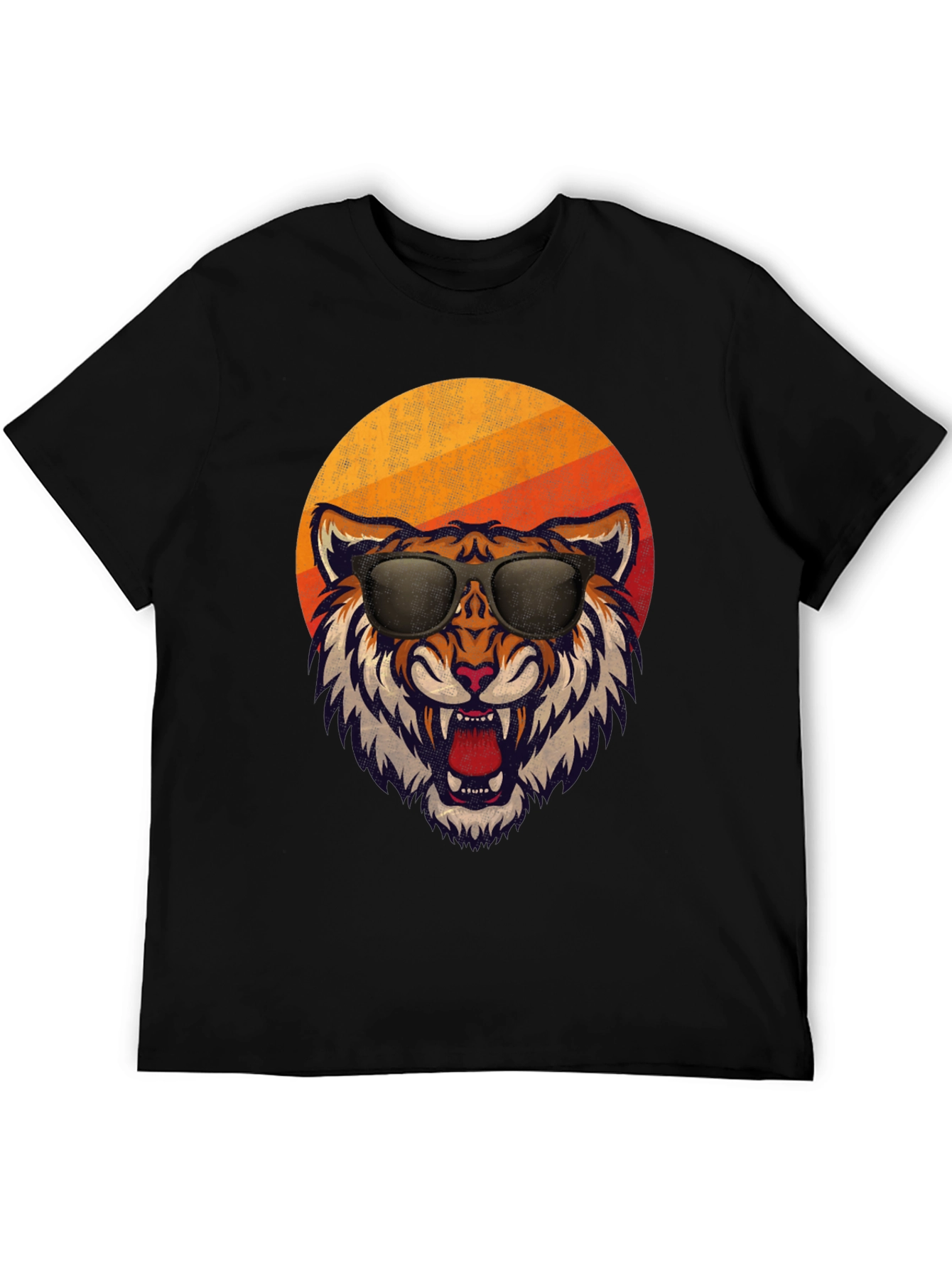 Cool Tiger Retro Style Graphic Tee