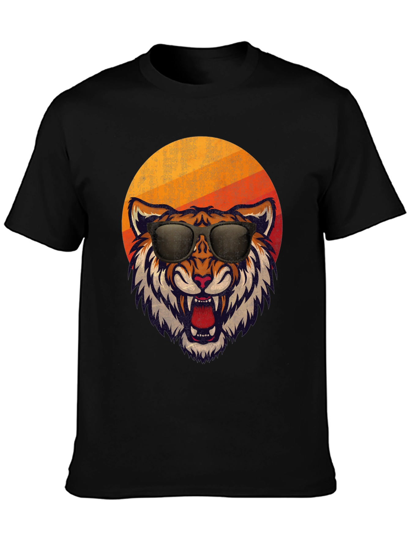 Cool Tiger Retro Style Graphic Tee