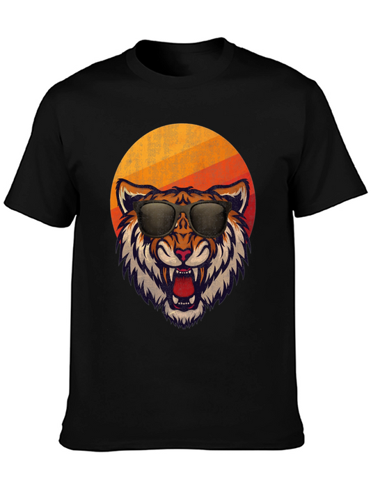 Cool Tiger Retro Style Graphic Tee