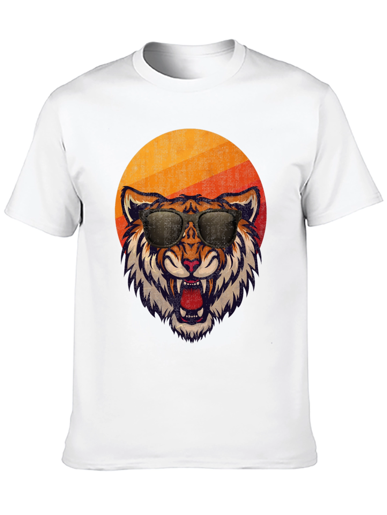 Cool Tiger Retro Style Graphic Tee