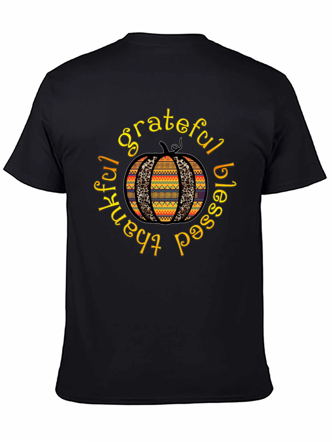 Grateful Blessed Thankful Pumpkin T-Shirt