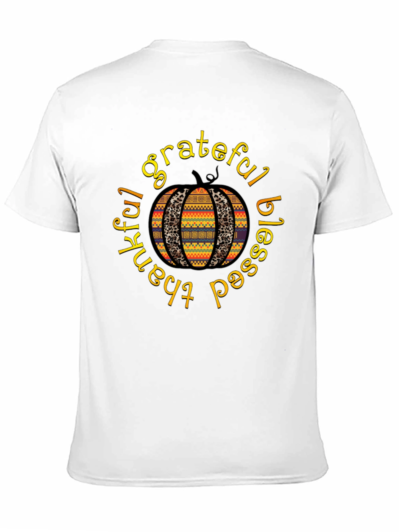 Grateful Blessed Thankful Pumpkin T-Shirt