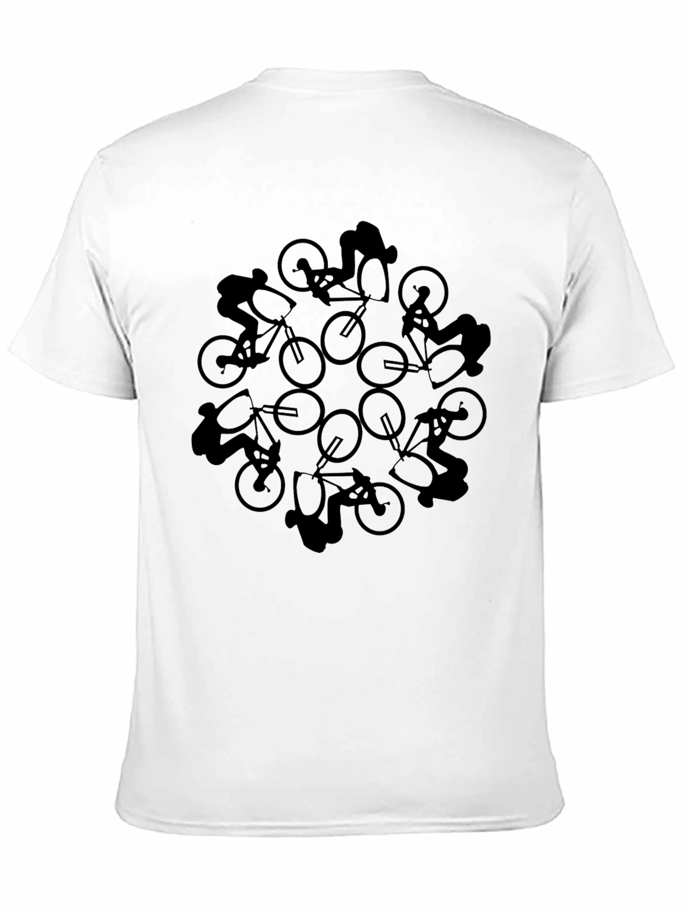 Cyclist Mandala Graphic Tee - Black T-Shirt