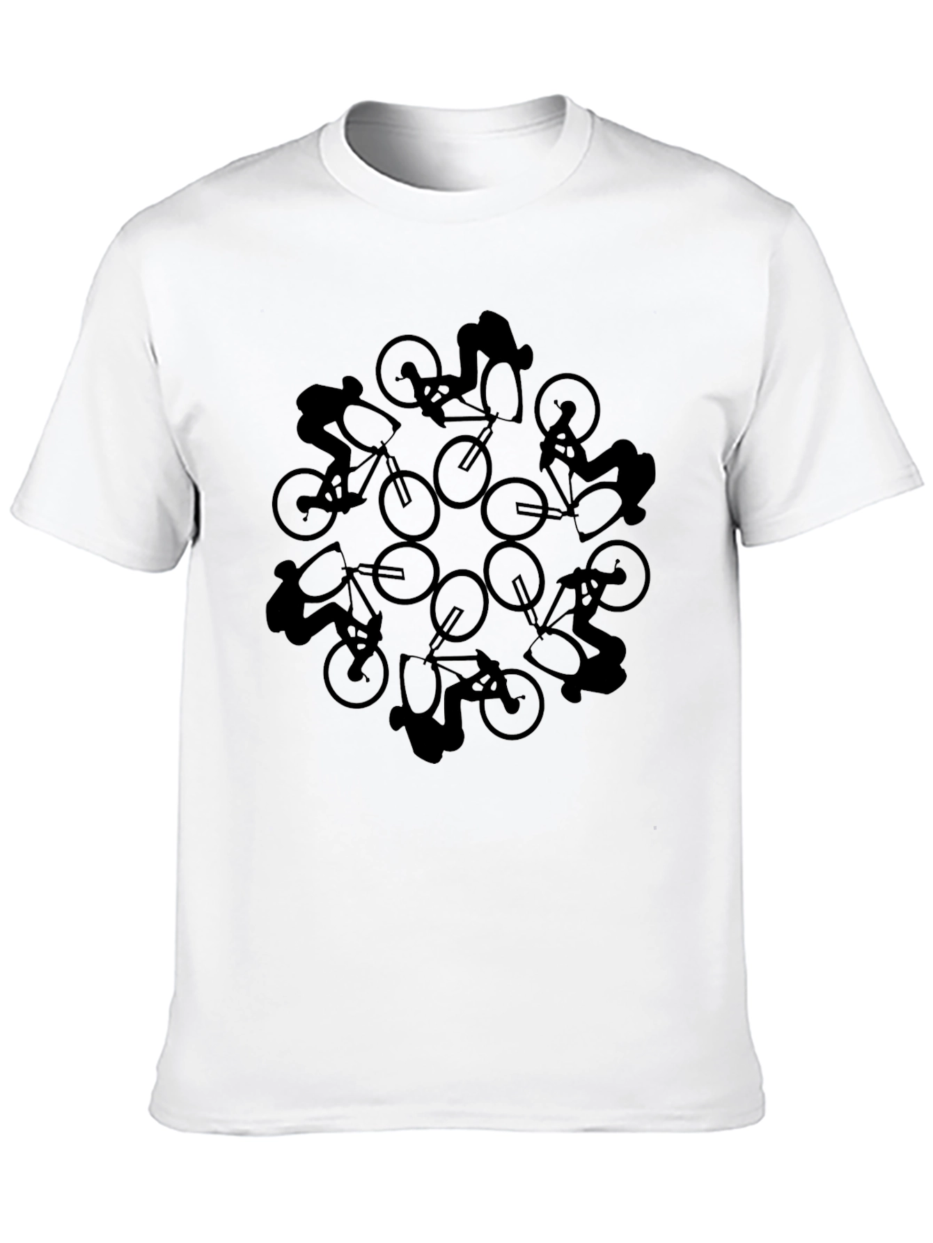 Cyclist Mandala Graphic Tee - Black T-Shirt