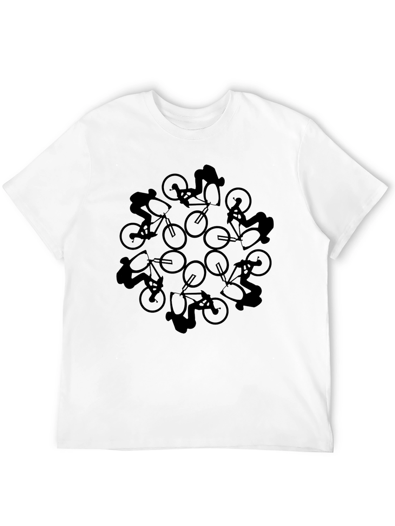 Cyclist Mandala Graphic Tee - Black T-Shirt