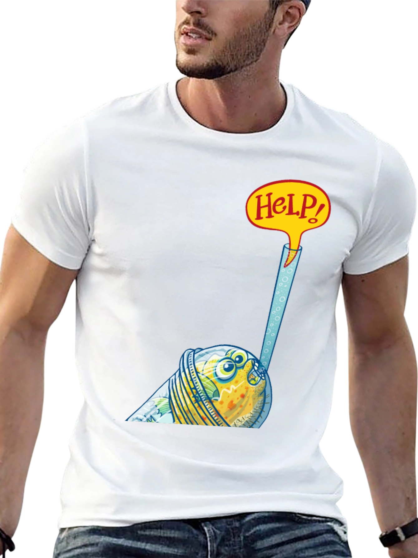 Funny Fish in a Glass T-Shirt - Help!