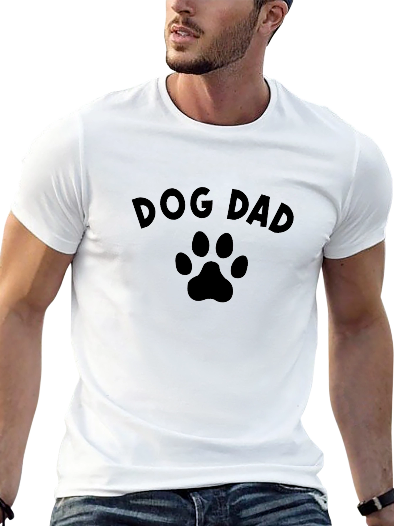 Dog Dad Graphic T-Shirt - Casual Wear