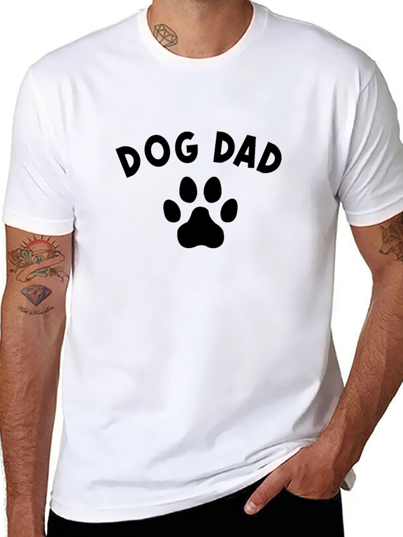 Dog Dad Graphic T-Shirt - Casual Wear