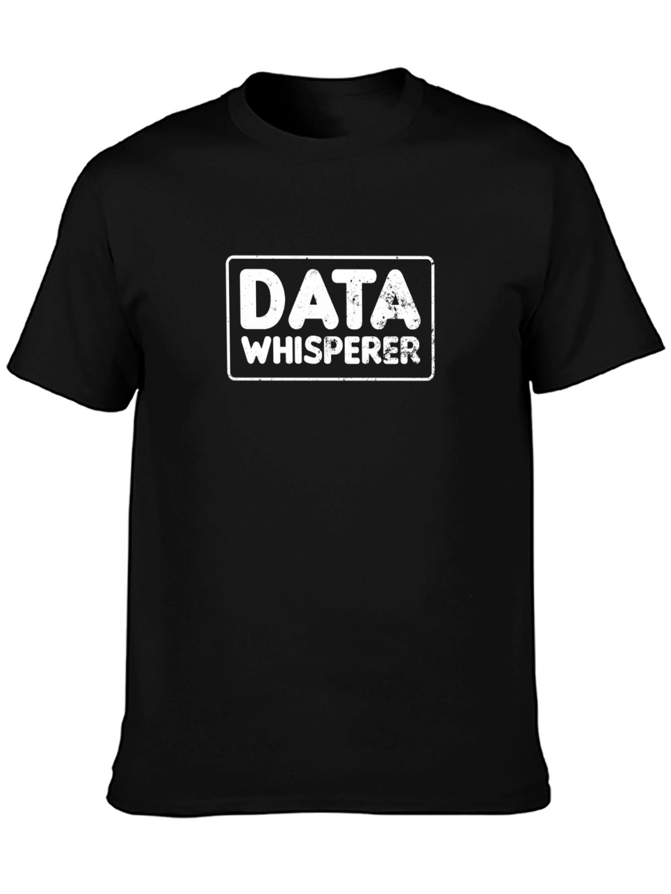 Data Whisperer Graphic Tee - Black Crewneck T-Shirt