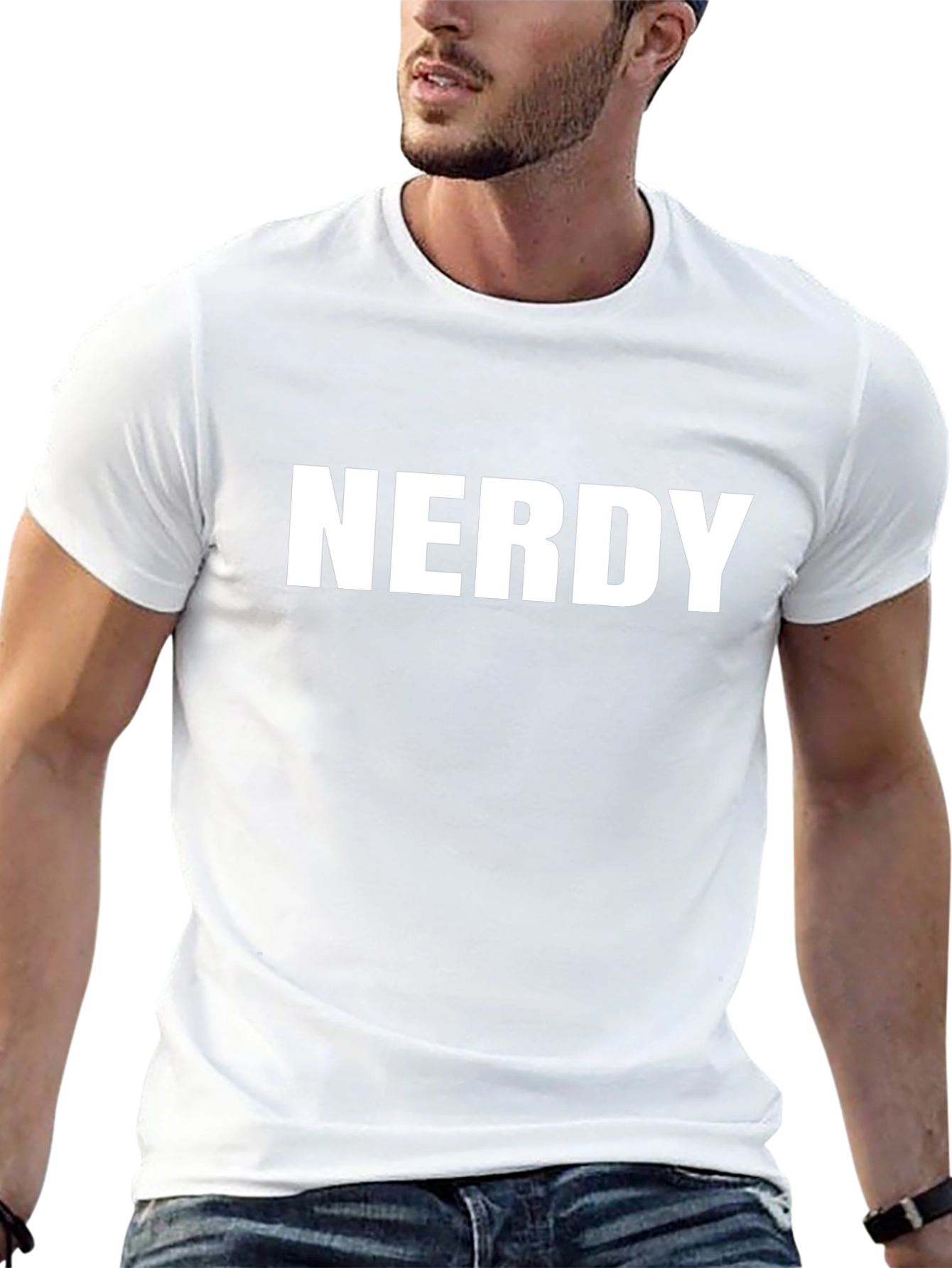 Nerdy Graphic Black T-Shirt