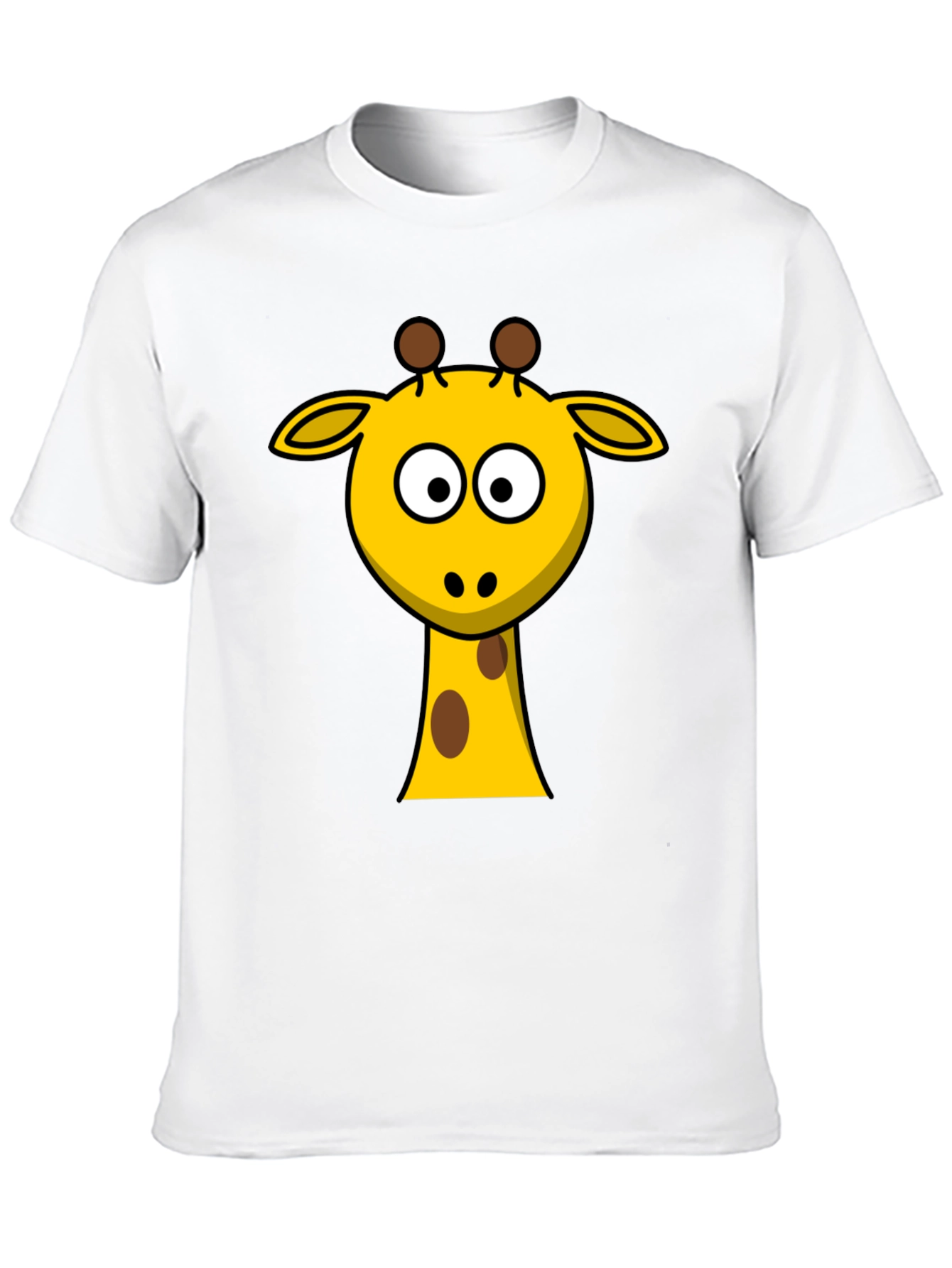 Cute Giraffe Graphic Black T-Shirt