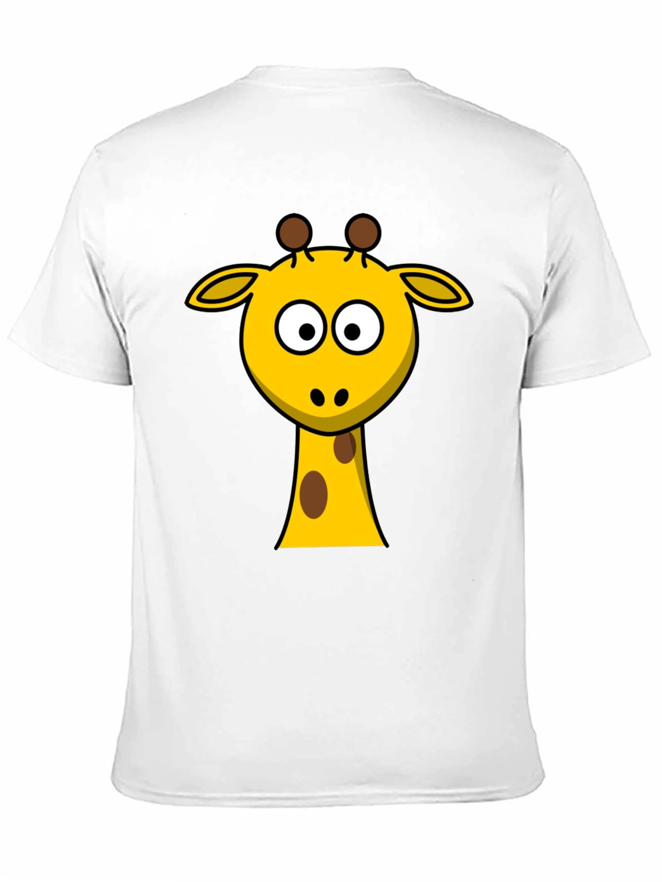 Cute Giraffe Graphic Black T-Shirt