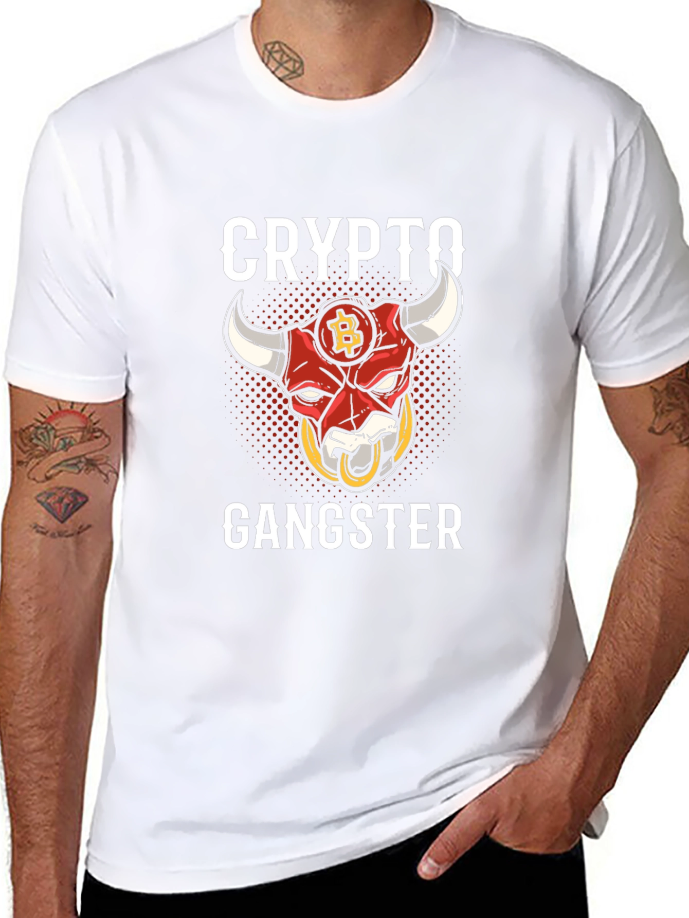 Crypto Gangster Bitcoin Bull T-Shirt