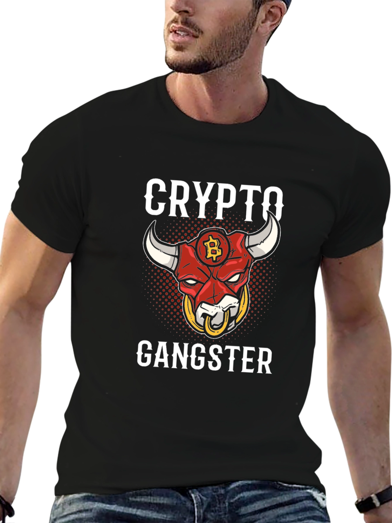 Crypto Gangster Bitcoin Bull T-Shirt