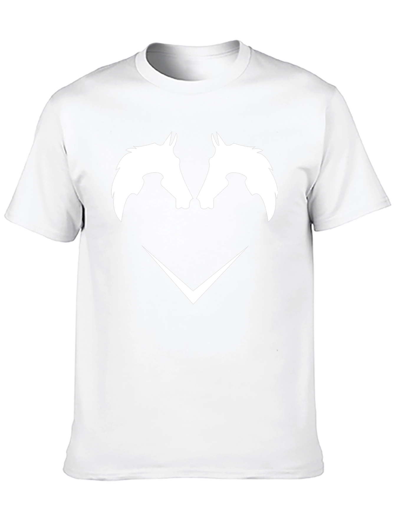 Black T-Shirt with White Horse Head Graphic
